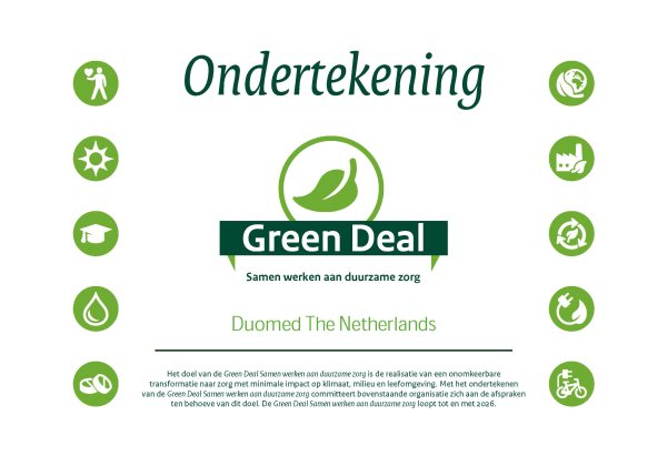 Duomed signs the Green Deal 3.0 ‘Samen werken aan duurzame zorg’